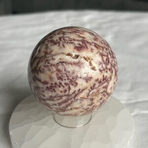 Red dendritic agate sphere